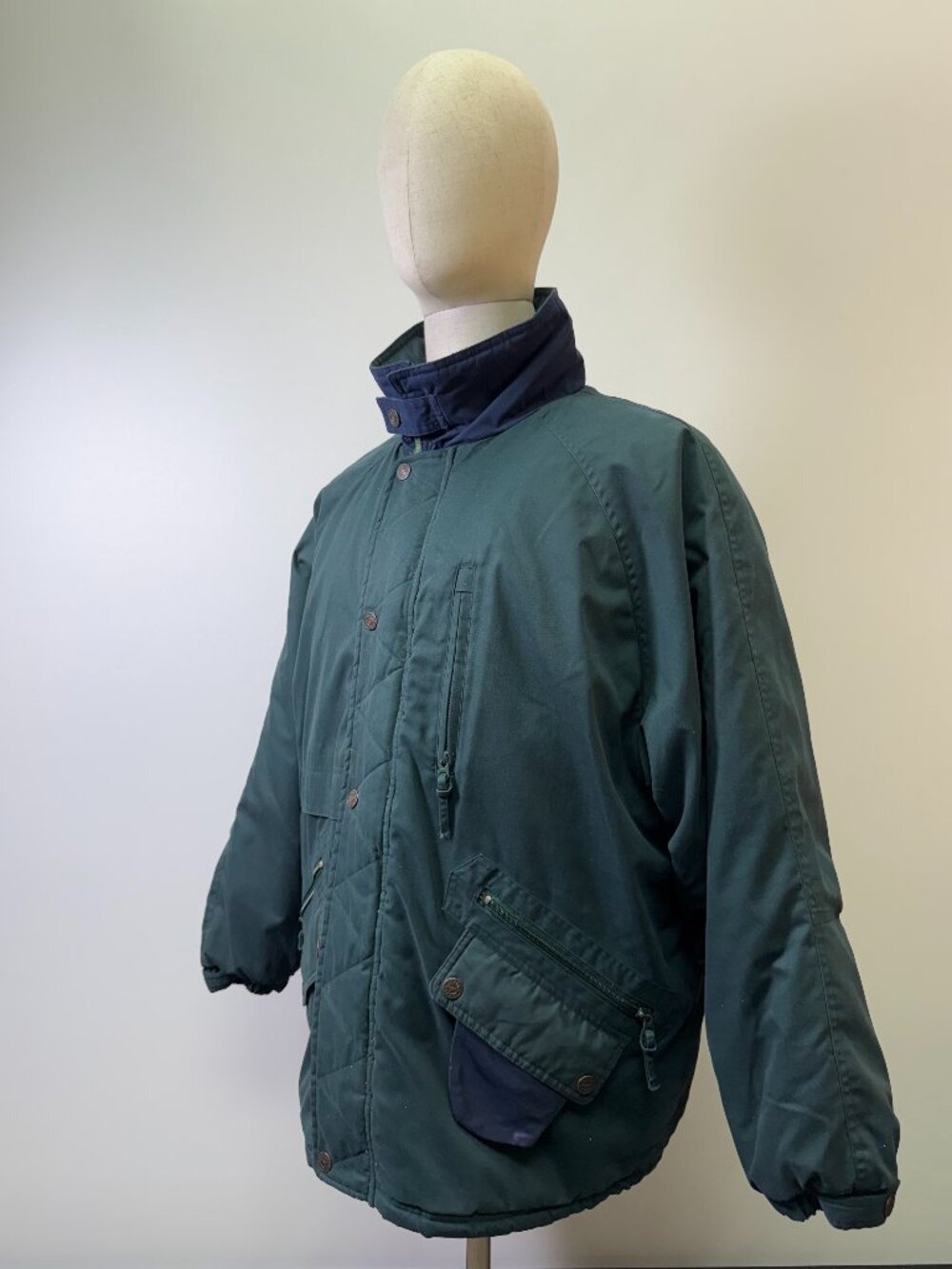 Vintage 90s Field & Stream Men’s L Green Blanket Lined Hunting Utility Jacket